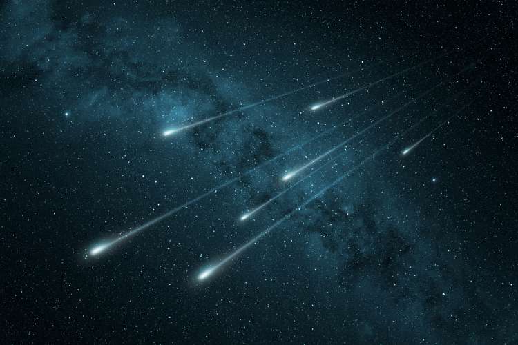 Night Sky with Meteor Shower