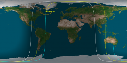 Iridium 23 (ID#24906) Prediction Ground Track Image