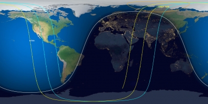PSLV Rocket Body (ID 42796) Prediction Ground Track Image