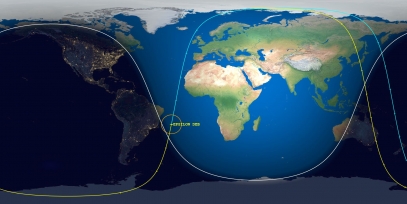 Epsilon Debris (ID 43154) Prediction Ground Track Image