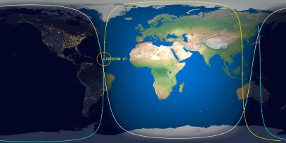 Iridium 47 (ID 25106) Prediction Ground Track Image