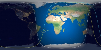 SL-4 Rocket Body (ID 41395) Prediction Ground Track Image