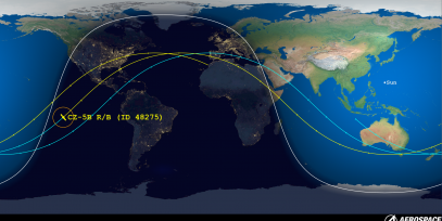 CZ-5B Rocket Body (ID 48275) Reentry Prediction Image