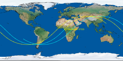 STARLINK-5723 (ID 55606) Reentry Prediction Image