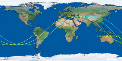 STARLINK-30054 (ID 55706) Reentry Prediction Image