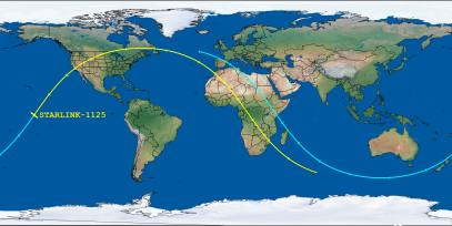 STARLINK-1125 (ID 44950) Reentry Prediction Image