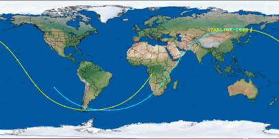 STARLINK-1868 (ID 47154) Reentry Prediction Image