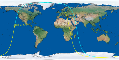 CZ-6 R/B (ID 43025) Reentry Prediction Image