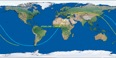 STARLINK-1343 (ID 45584) Reentry Prediction Image
