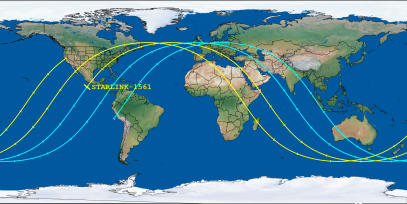 STARLINK-1561 (ID 46056) Reentry Prediction Image
