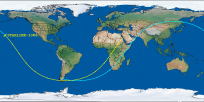 STARLINK-1086 (ID 44964) Reentry Prediction Image