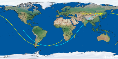 GRAVITY-1 R/B (ID 58761) Reentry Prediction Image