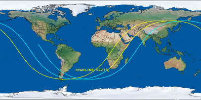 STARLINK-5223 (ID 54069) Reentry Prediction Image