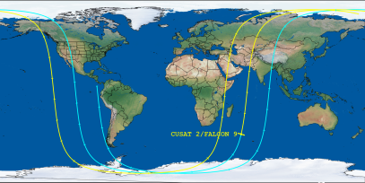 CUSAT 2/FALCON 9 (ID 39271) Reentry Prediction Image