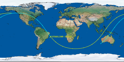 STARLINK-30302 (ID 57664) Reentry Prediction Image