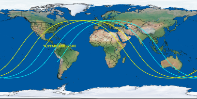STARLINK-2580 (ID 48279) Reentry Prediction Image