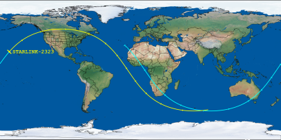 STARLINK-2323 (ID 47868) Reentry Prediction Image