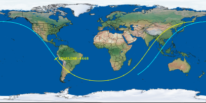 STARLINK-4668 (ID 53596) Reentry Prediction Image