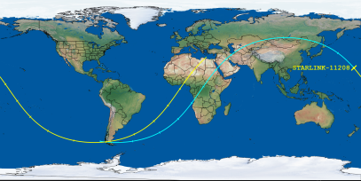 STARLINK-11208 (ID 60311) Reentry Prediction Image