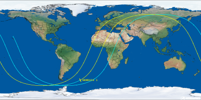 GENESIS 1 (ID 29252) Reentry Prediction Image