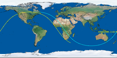 STARLINK-1161 (ID 45068) Reentry Prediction Image