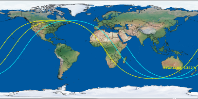 STARLINK-1352 (ID 45536) Reentry Prediction Image